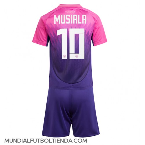 Camiseta Alemania Jamal Musiala #10 Segunda Equipación Replica Eurocopa 2024 para niños mangas cortas (+ Pantalones cortos)